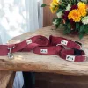 Conjunto collar y correa micropana burdeos - Imagen 3